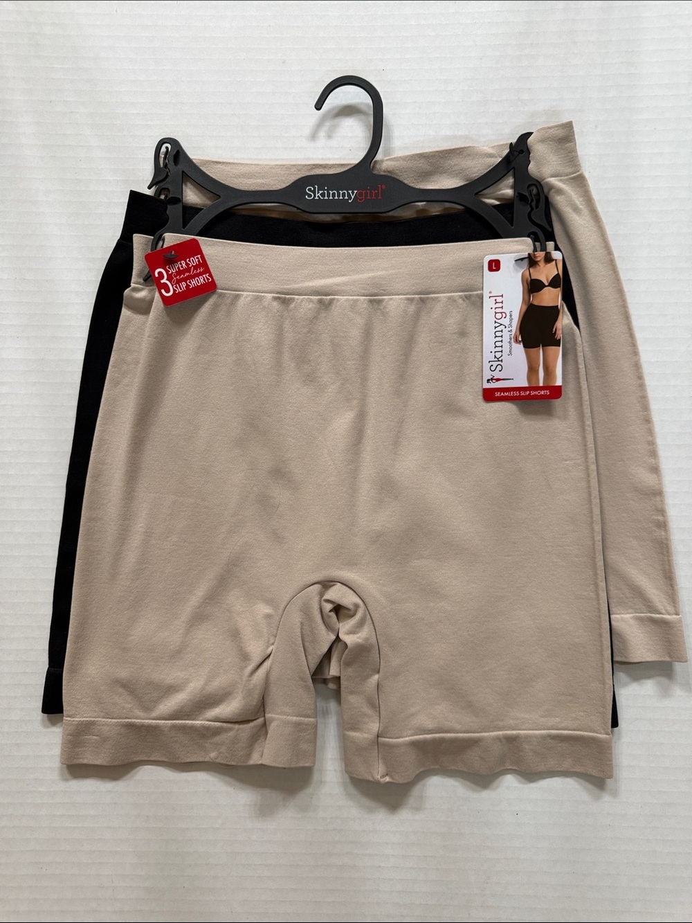 NWT 3 Pair Skinny Girl Slip Shorts Large